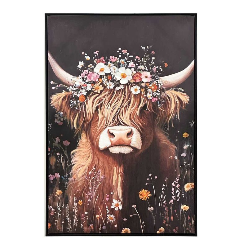 MLH396 - HIGHLAND COW W/FLOWER CROWN