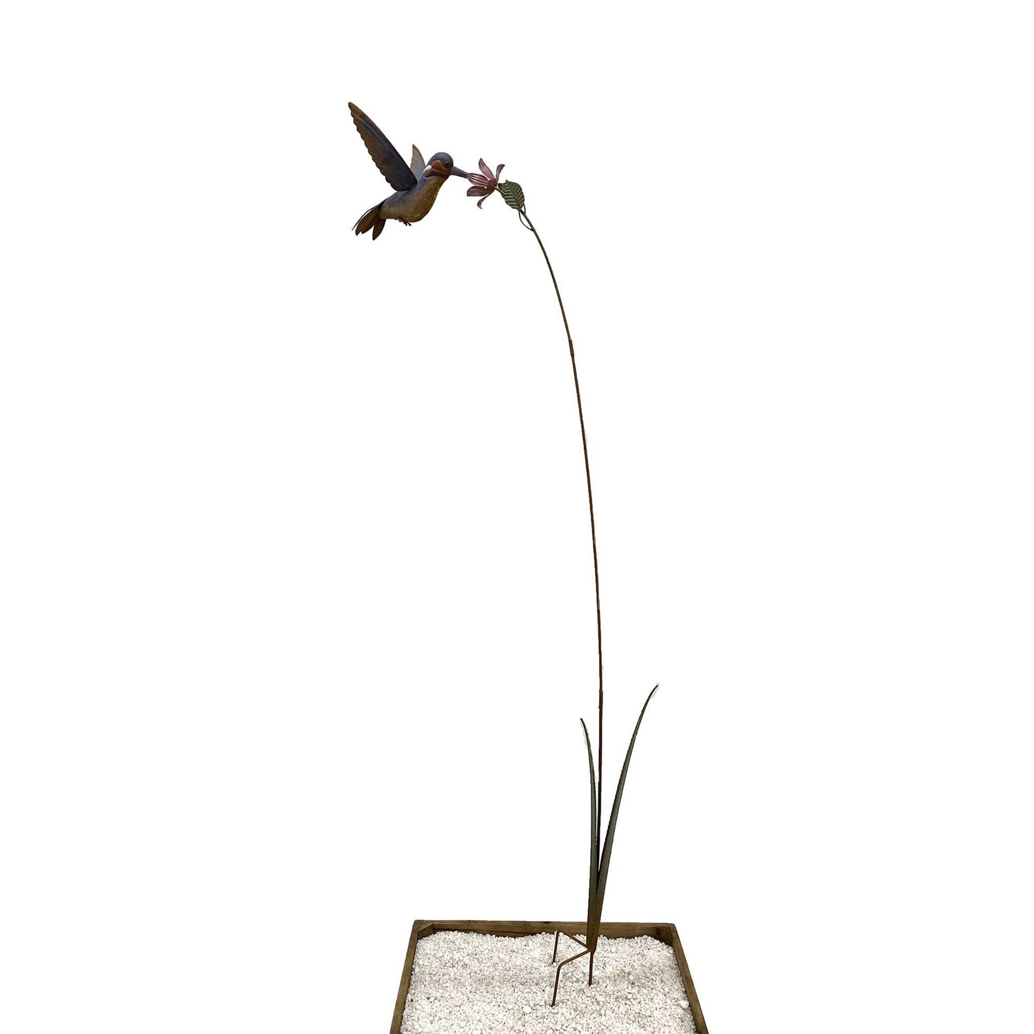 GD6242 - COLOURFUL HUMMINGBIRD ON FLOWER GARDEN STAKE