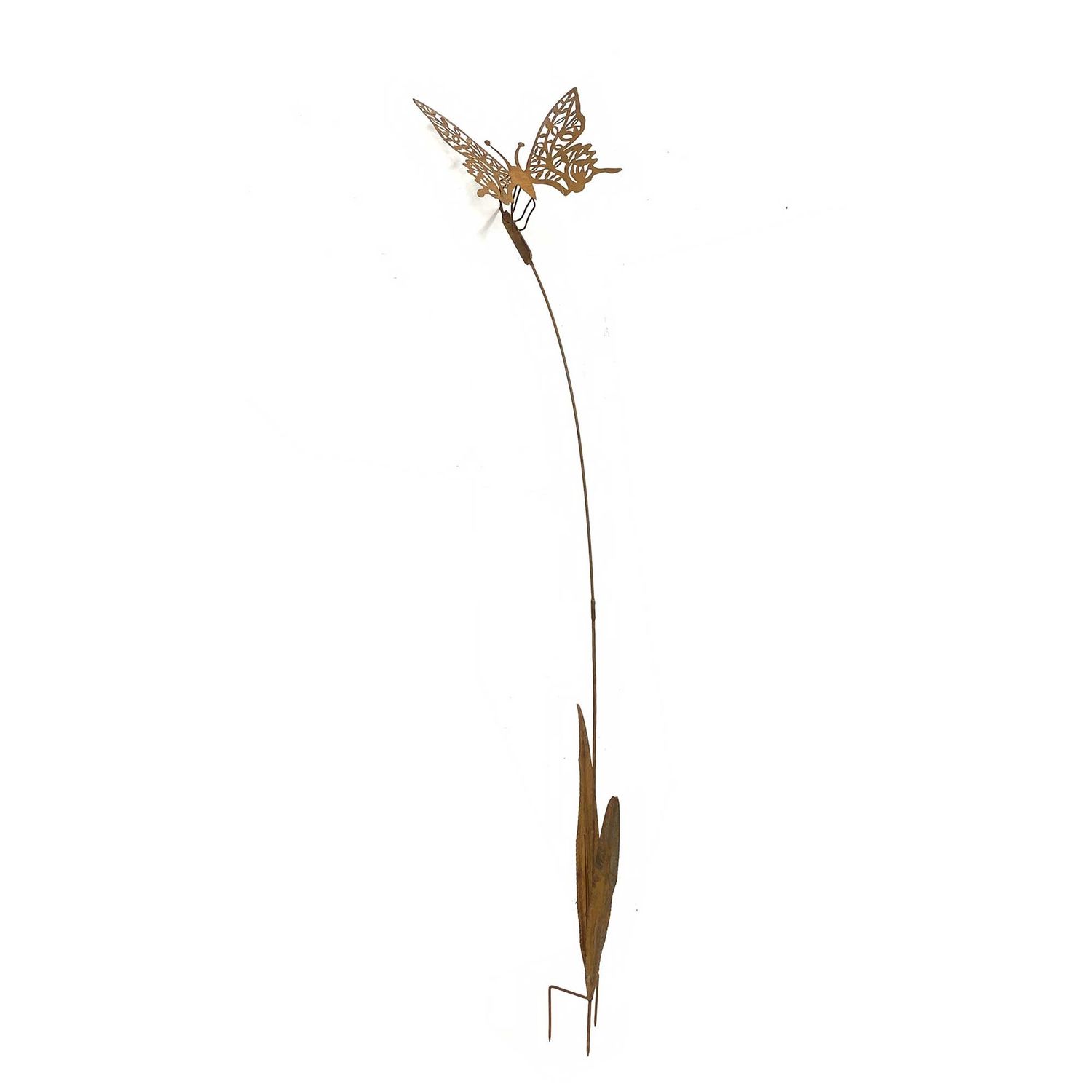 GD6241 - RUSTIC BUTTERFYLY ON BULRUSH GARDEN STAKE