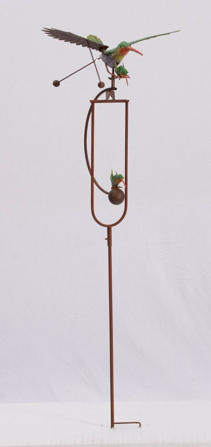 GD6227 - METAL ROCKING / BALANCING HUMMINGBIRD STAKE