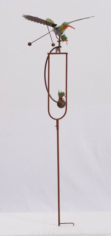 GD6227 - METAL ROCKING / BALANCING HUMMINGBIRD STAKE