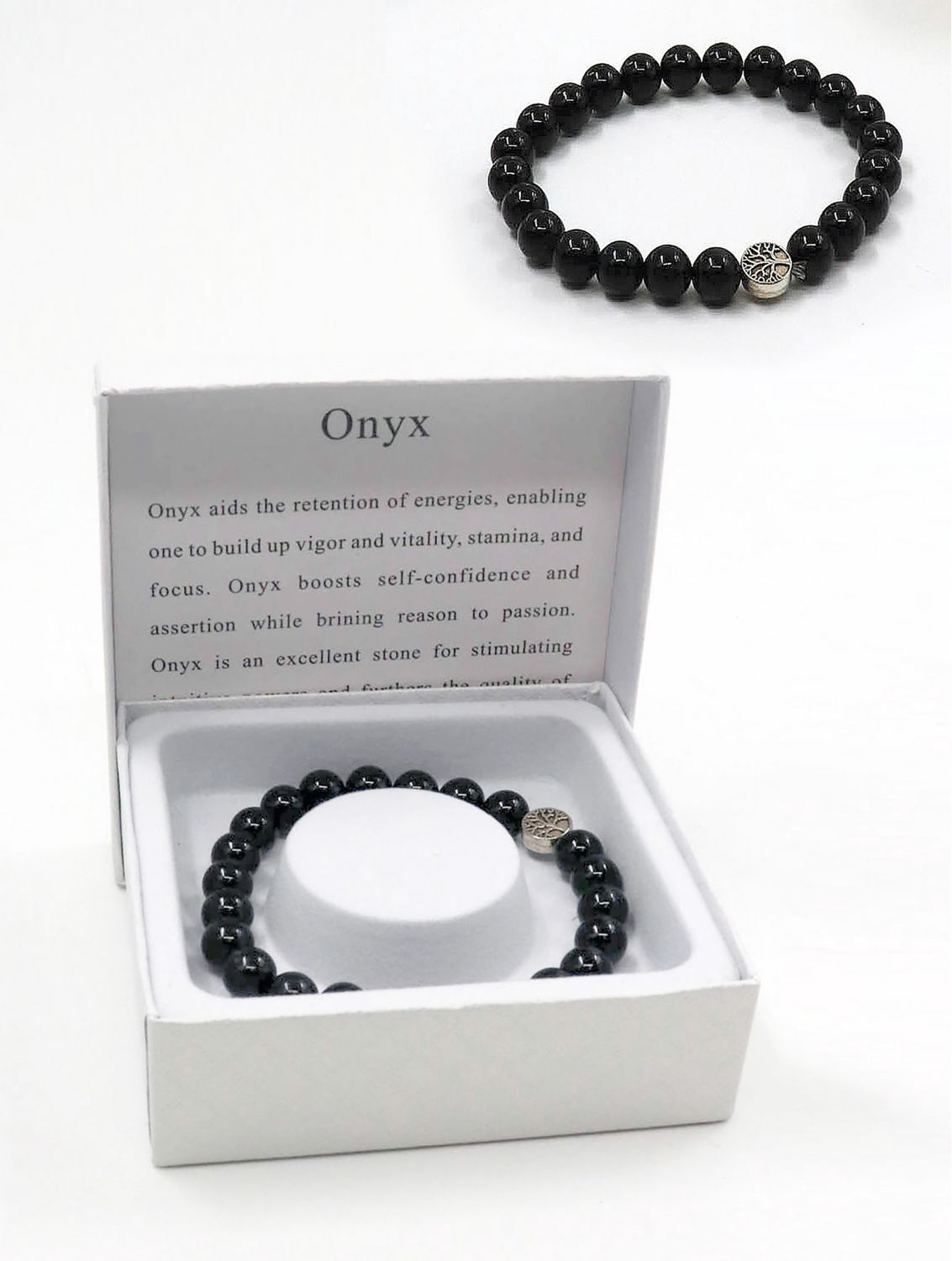 BR1234-02  - BLESSING BEAD BRACELET / ONYX
