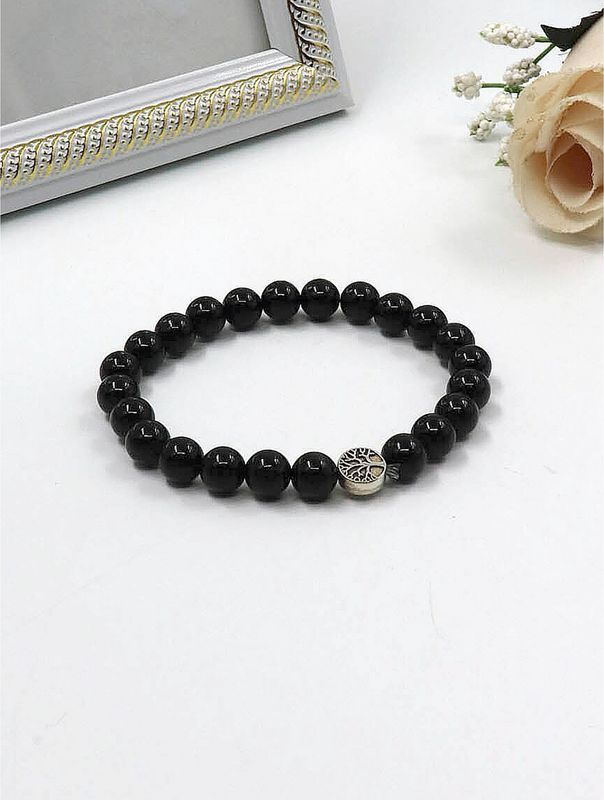 BR1234-02  - BLESSING BEAD BRACELET / ONYX