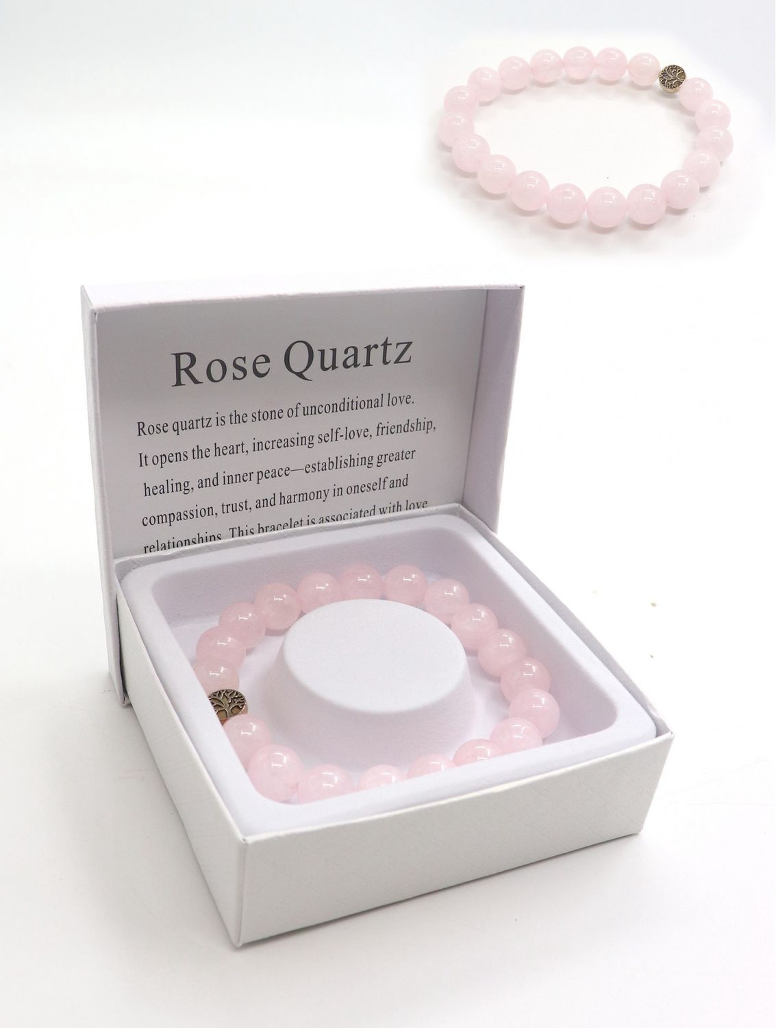 BR1243 - BLESSING BEAD BRACELET / ROSE QUARTZ