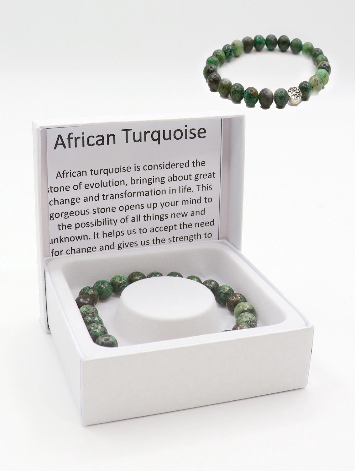 BR1257 - BLESSING BEAD BRACELET / AFRICAN TURQUOISE