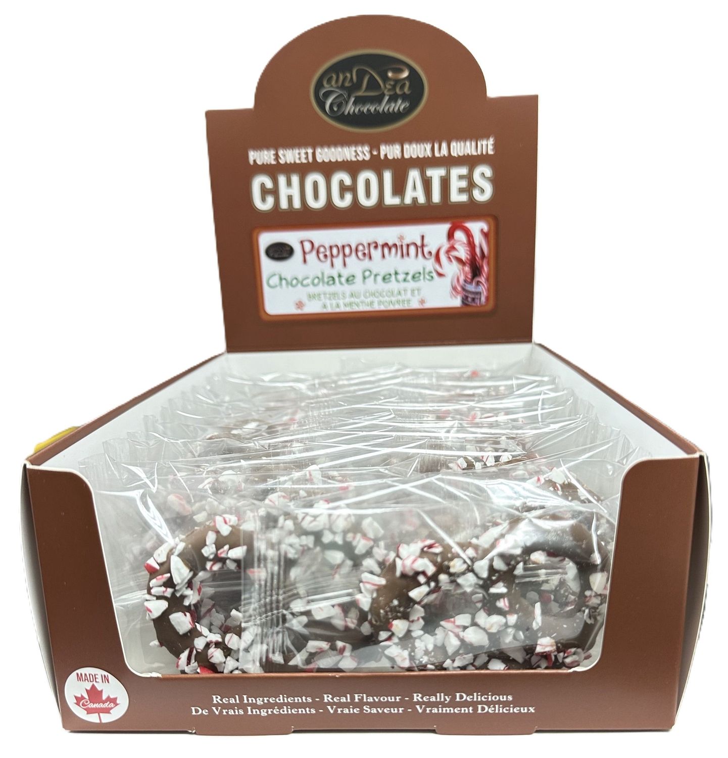 H1155X - 1 / 3 RING GOURMET PRETZEL COVERED W/PEPPERMINT