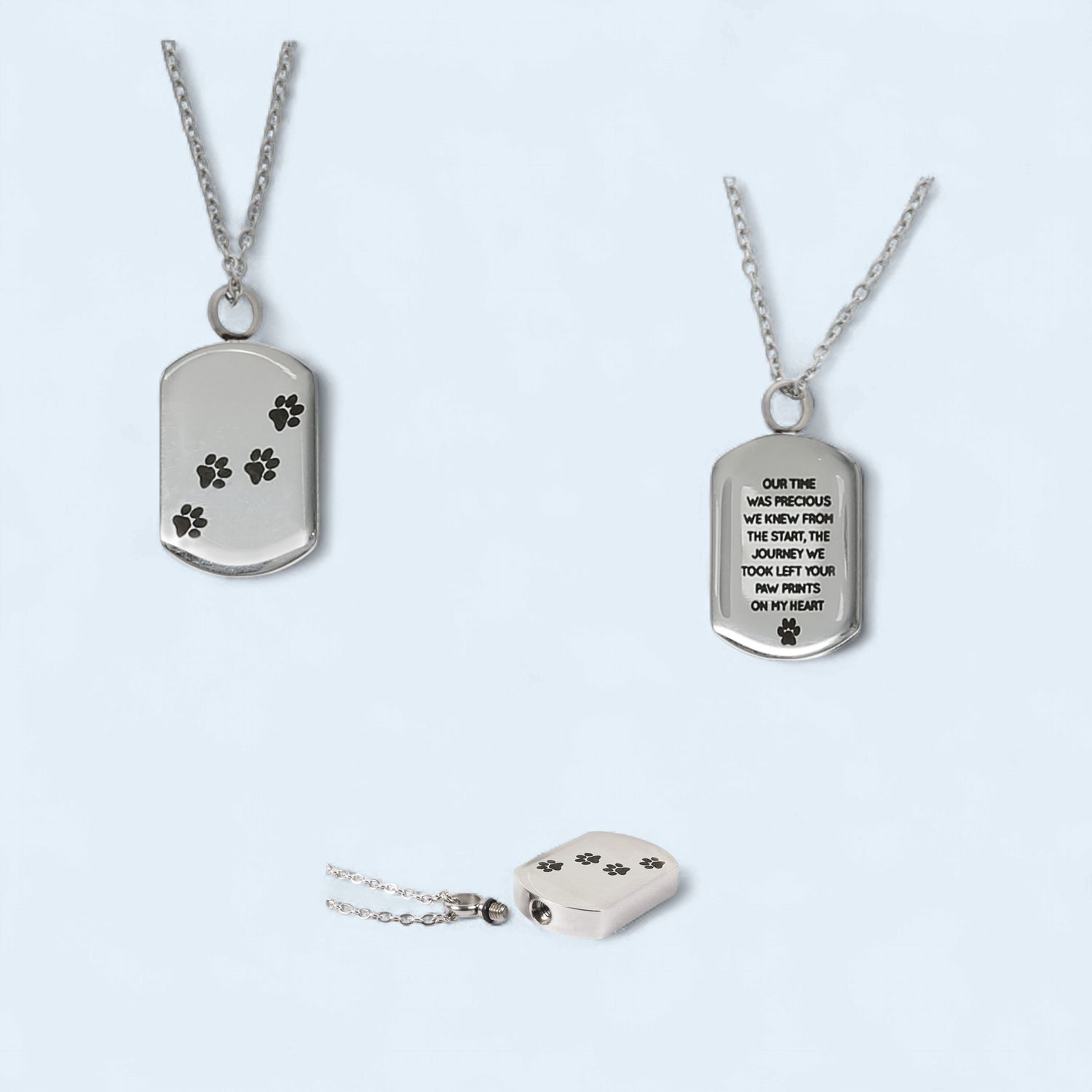 45722 - MEMORIAL NECKLACE - PAWPRINTS