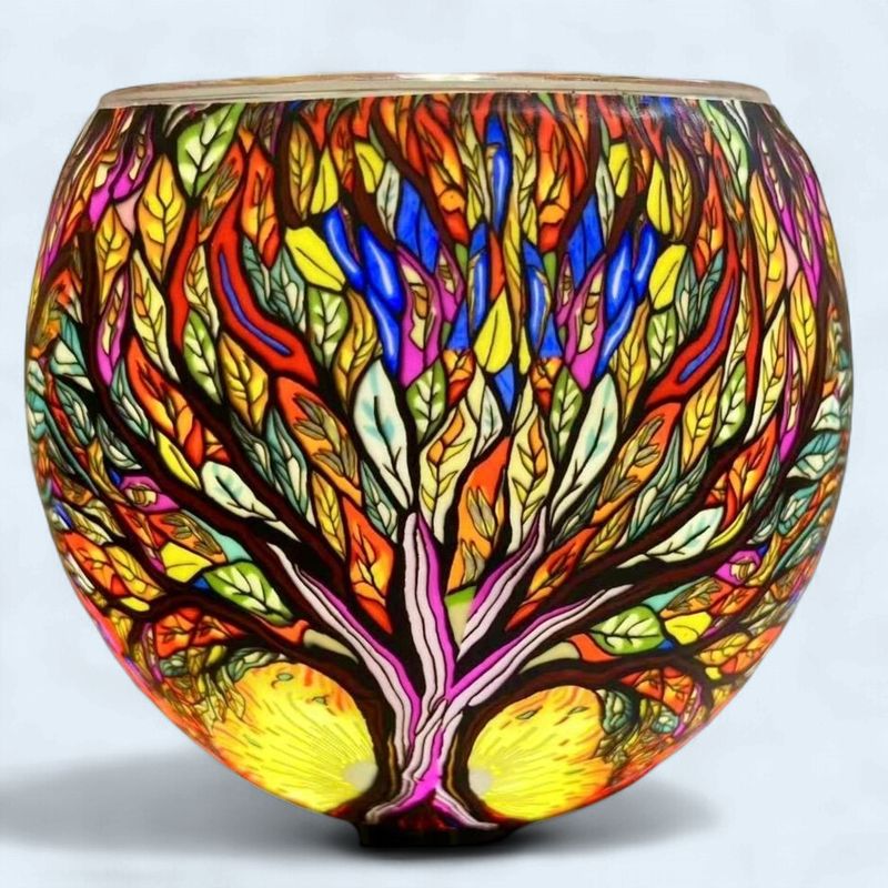 250241 - CLAYMASTER LIGHT GLASS - COLOURFUL TREE OF LIFE