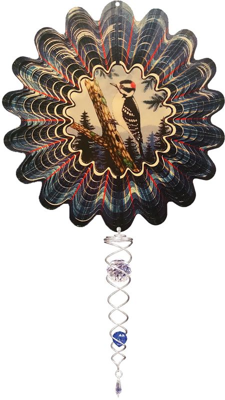795SS - ANIMATED WOODPECKER W/ CRYSTAL TAIL - SM