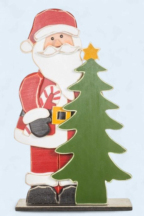 S3066 - SANTA W/ CHRISTMAS TREE