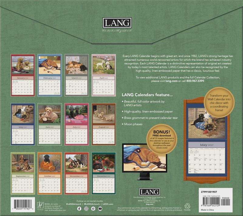 2027 LANG CALENDAR - PUPPPIES