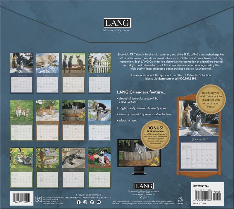 2027 LANG CALENDAR - LOVE OF CATS