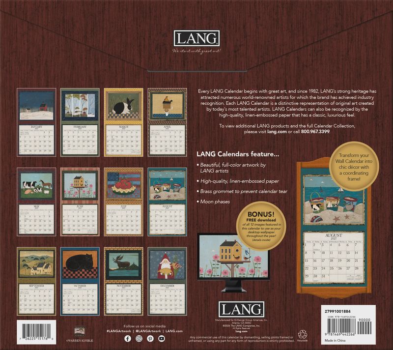 2027 LANG CALENDAR - WARREN KIMBLE