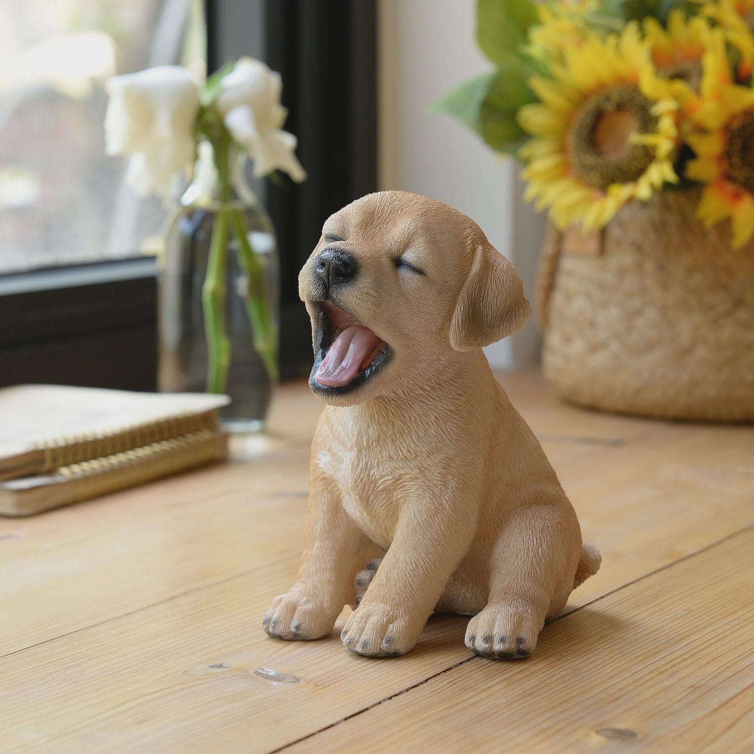 87703-T - YAWNING LABRADOR PUPPY / 8.46" H