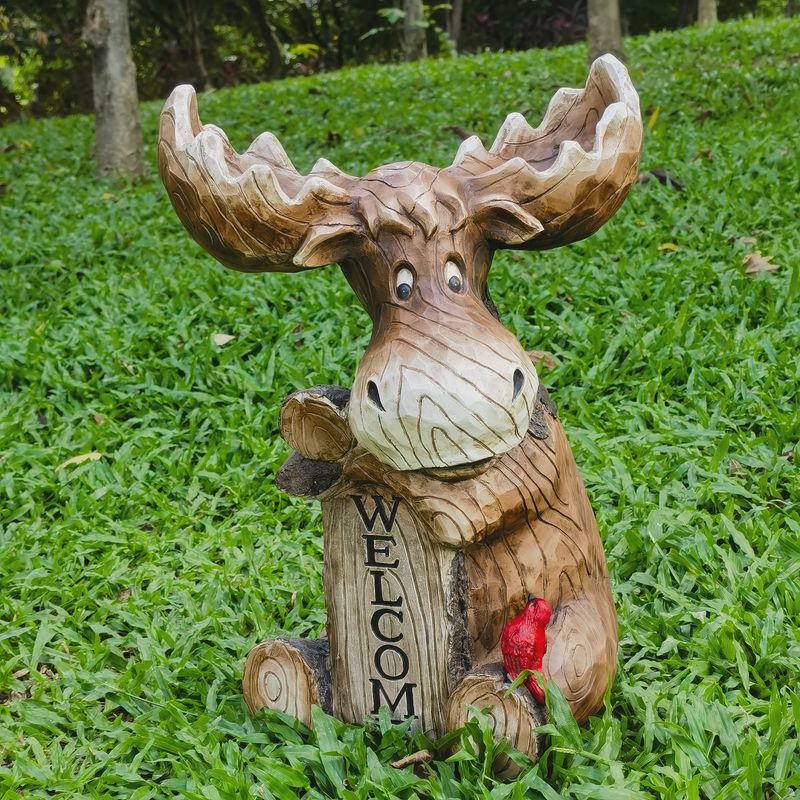 75624-B - MOOSE + CARDINAL WELCOME SIGN / 20.25" H