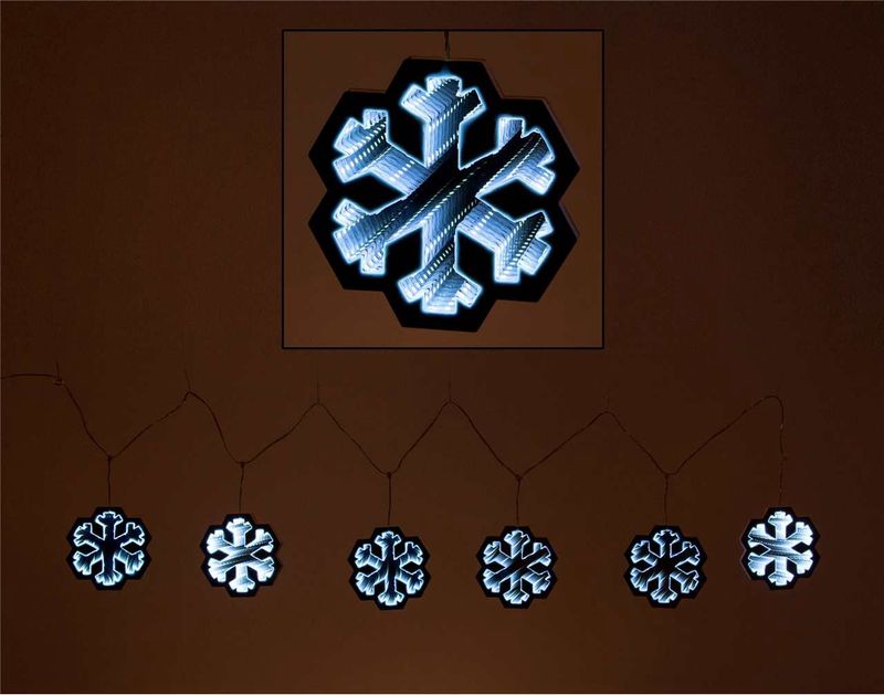 X4286 - 70" SNOWFLAKE GARLAND INFINITY LIGHT