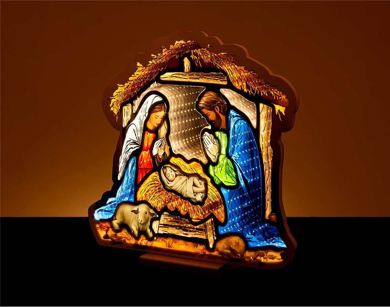X4318 - 15.5" HOLY FAMILY INFINITY LIGHT