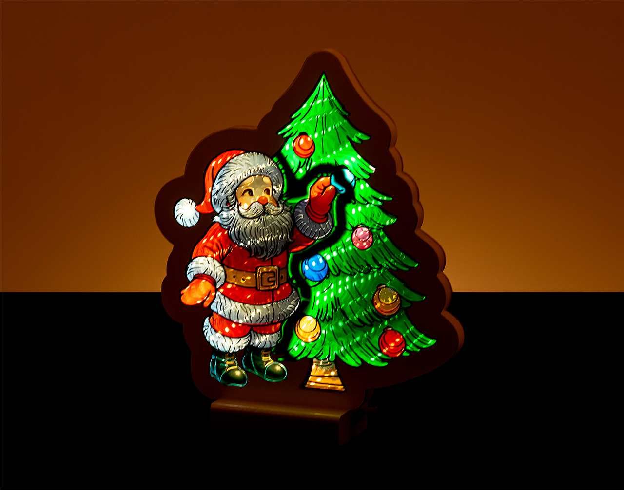 X4325 - 8" SANTA/CHRISTMAS TREE INFINITY LIGHT