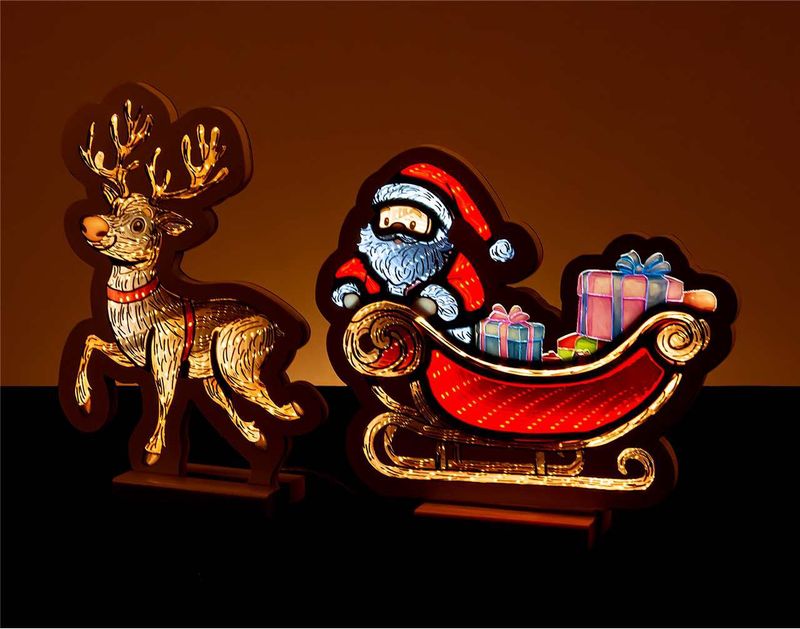 X4329 - 19.5" SANTA/REINDEER INFINITY LIGHT