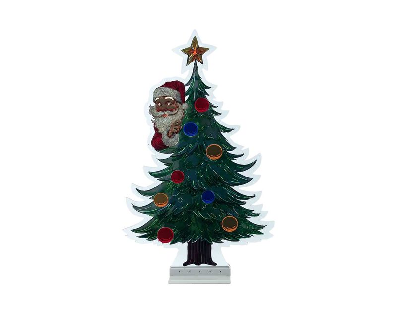 X4342 - 48" CHRISTMAS TREE W/SANTA INFINITY LIGHT
