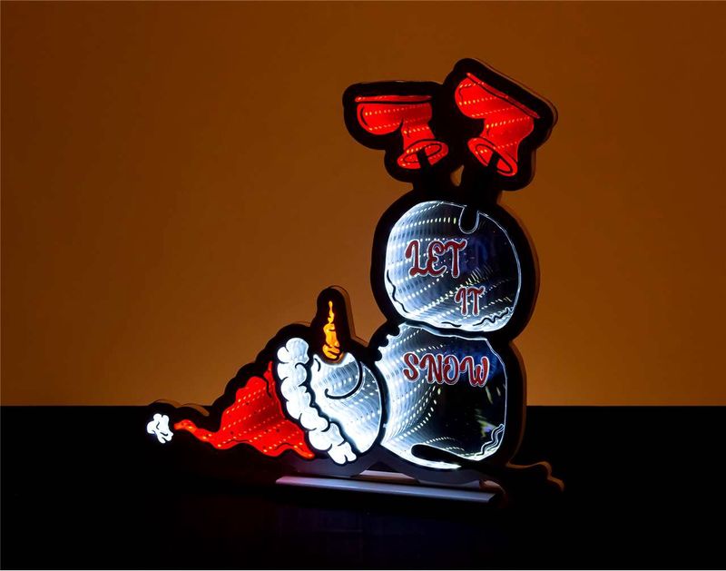 X4358 - 16.5" YOGA SNOWMAN INFINITY LIGHT