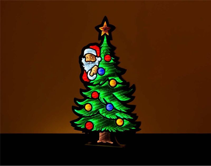 X4363 - 26" CHRISTMAS TREE W/SANTA INFINITY LIGHT