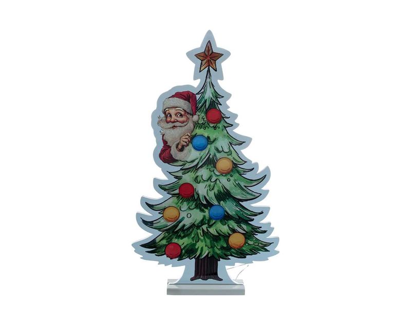 X4363 - 26" CHRISTMAS TREE W/SANTA INFINITY LIGHT