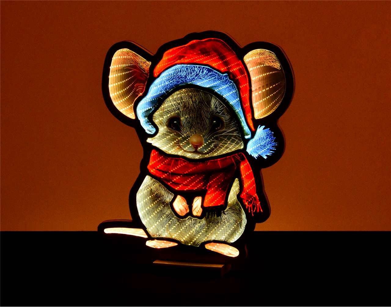X4364 - 16.5" CHRISTMAS MOUSE INFINITY LIGHT