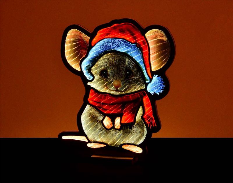 X4364 - 16.5" CHRISTMAS MOUSE INFINITY LIGHT