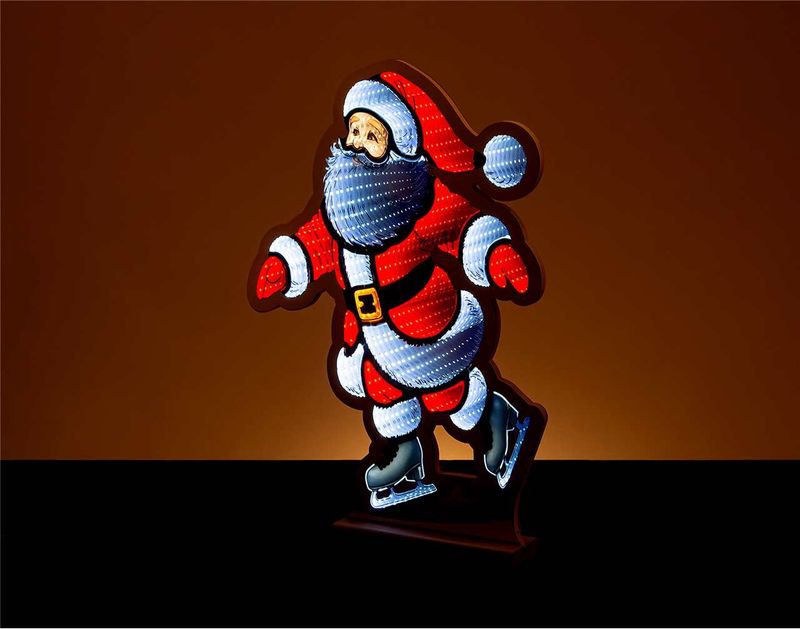 X4321 - 23.5" SKATING SANTA INFINITY LIGHT