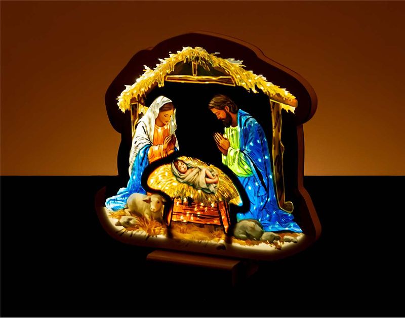 X4319 - 8" HOLY FAMILY INFINITY LIGHT