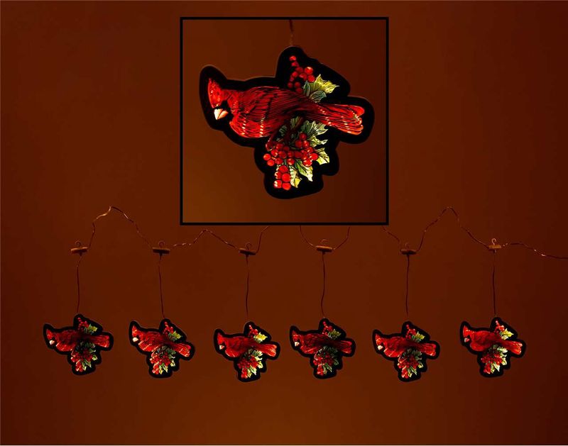 X4324 - 69" CARDINAL INFINITY LIGHT GARLAND