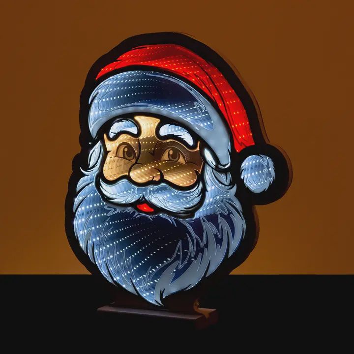 X4350 - 15.5" SANTA HEAD INFINITY LIGHT