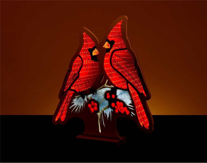 X4308 - 15.5" CARDINAL PAIR INFINITY LIGHT