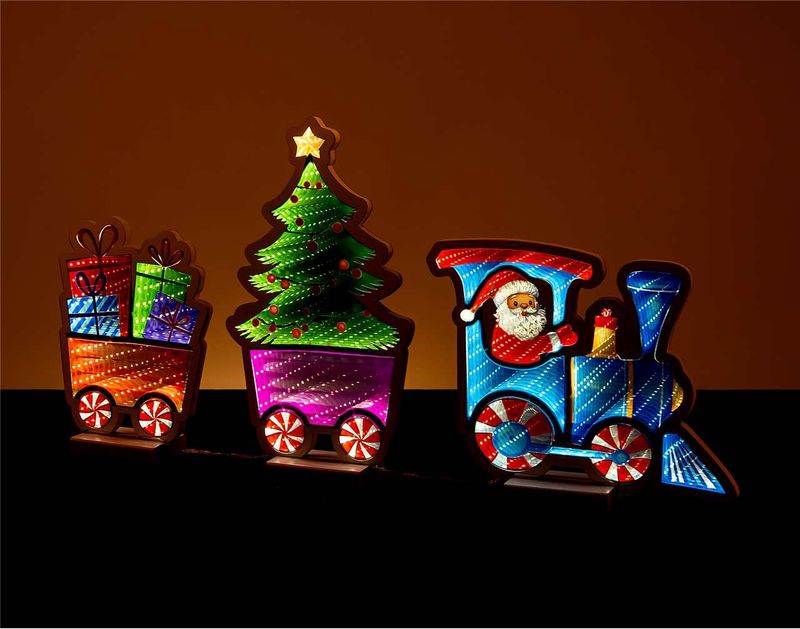 X4330 - 27.5" CHRISTMAS TRAIN INFINITY LIGHT