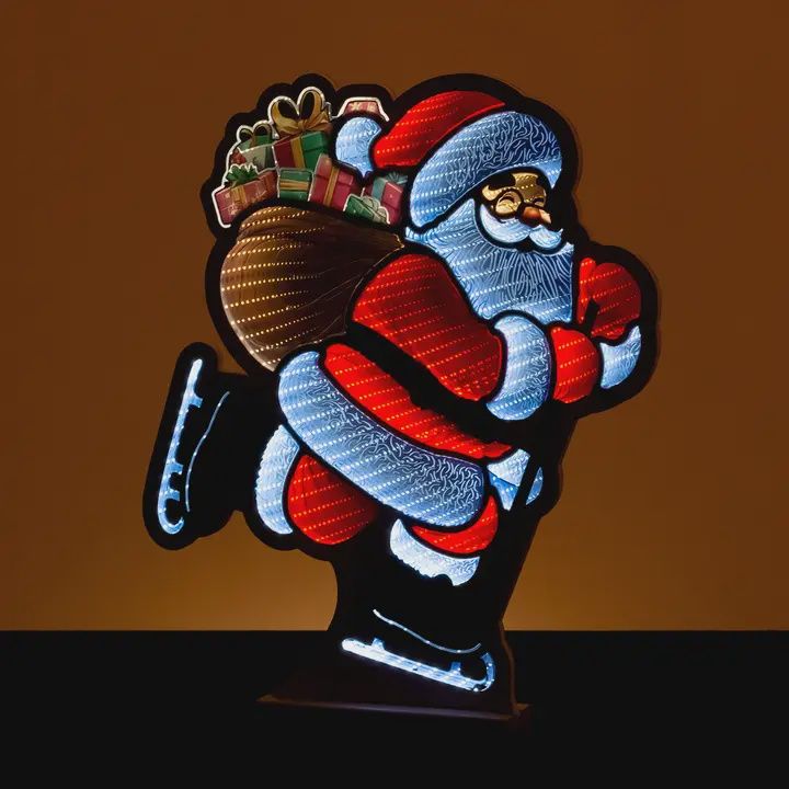 X4351 - 23.5" SKATING SANTA INFINITY LIGHT
