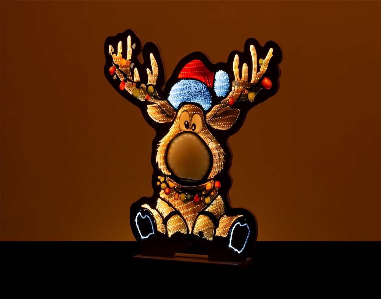X4360 - 24" SITTING REINDEER INFINITY LIGHT