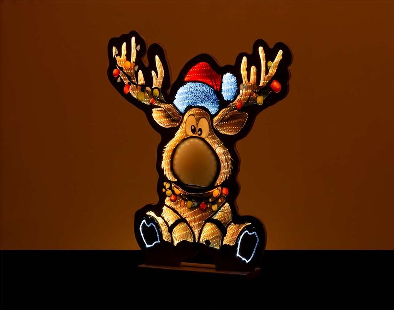 X4360 - 24" SITTING REINDEER INFINITY LIGHT