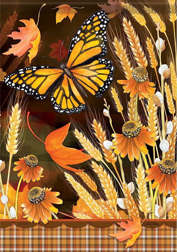 CS53696 - GARDEN FLAG - FALL BUTTERFLIES