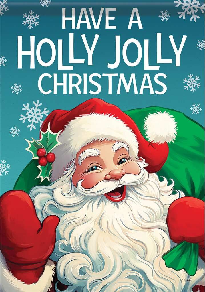 CS53535 - GARDEN FLAG - HOLLY JOLLY