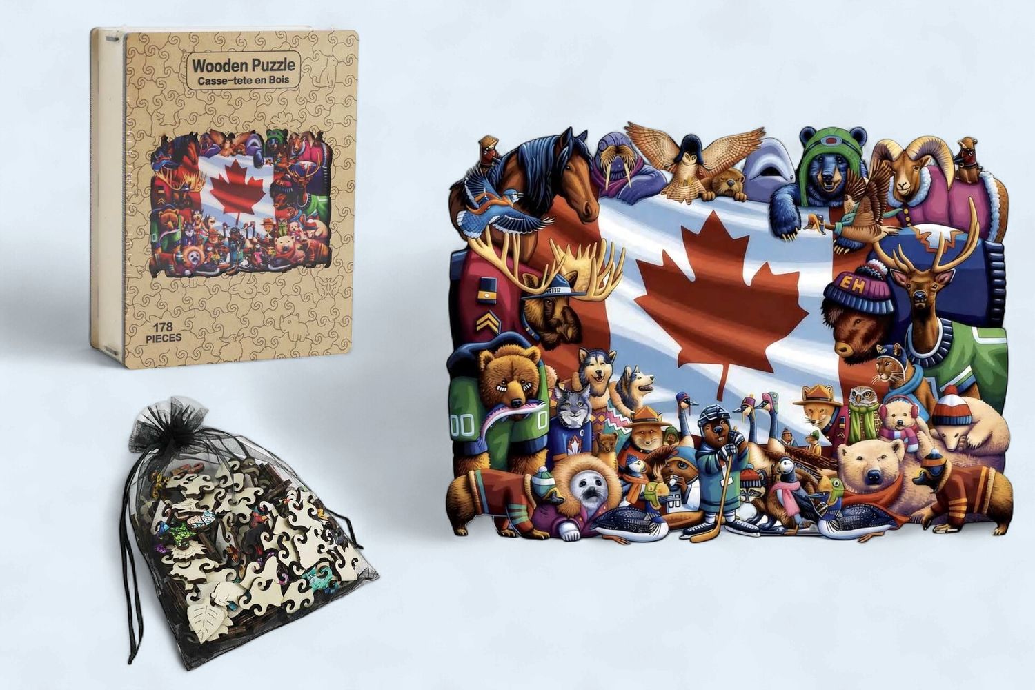 MES32 - WOODEN PUZZLE - CANADA - 178 PIECES