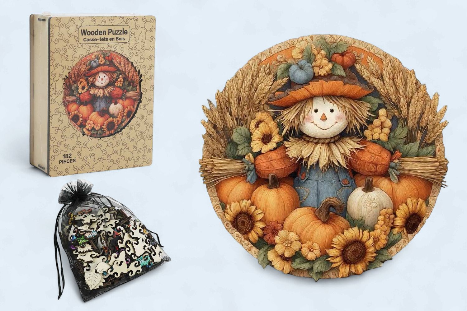MES30 - WOODEN PUZZLE - SCARECROW - 182 PIECES