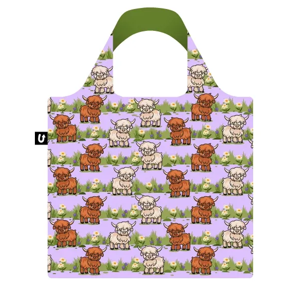 4180 - FOLDABLE TOTE - HIGHLAND COWS