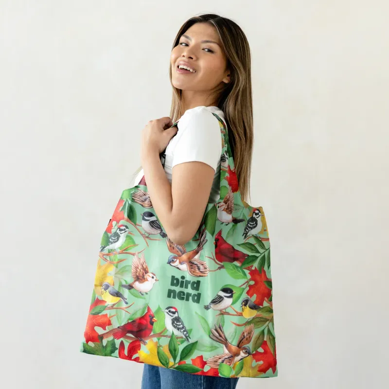 0533 - FOLDABLE TOTE - BIRD NERD