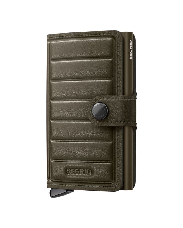 MEl / PREMIUM+ MINIWALLET - EMBOSS LINES CEDAR+