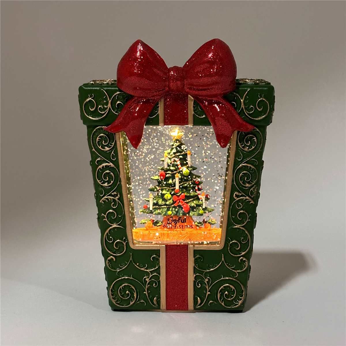 KDA512 - ILLUMINATING SPINNING WATER GIFT BOX / CHRISTMAS TREE