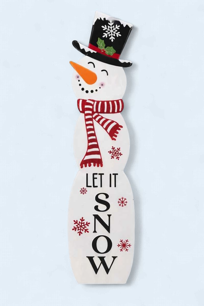 MFE177 - LET IS SNOW SNOWMAN PORCH SIGN
