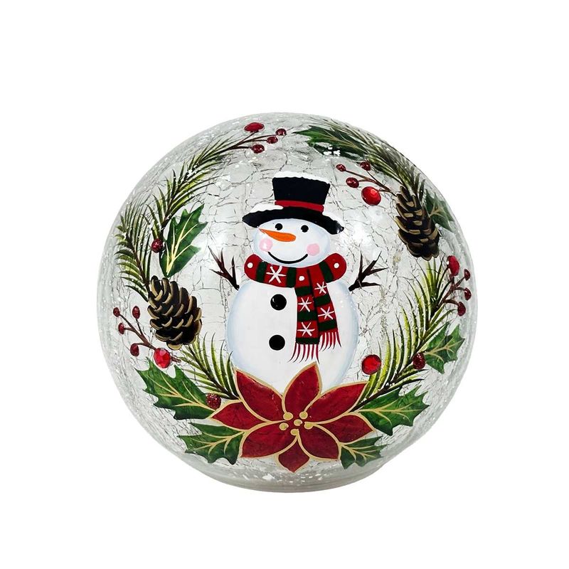 ZHS485 - LED GLASS BALL W/SNOWMAN