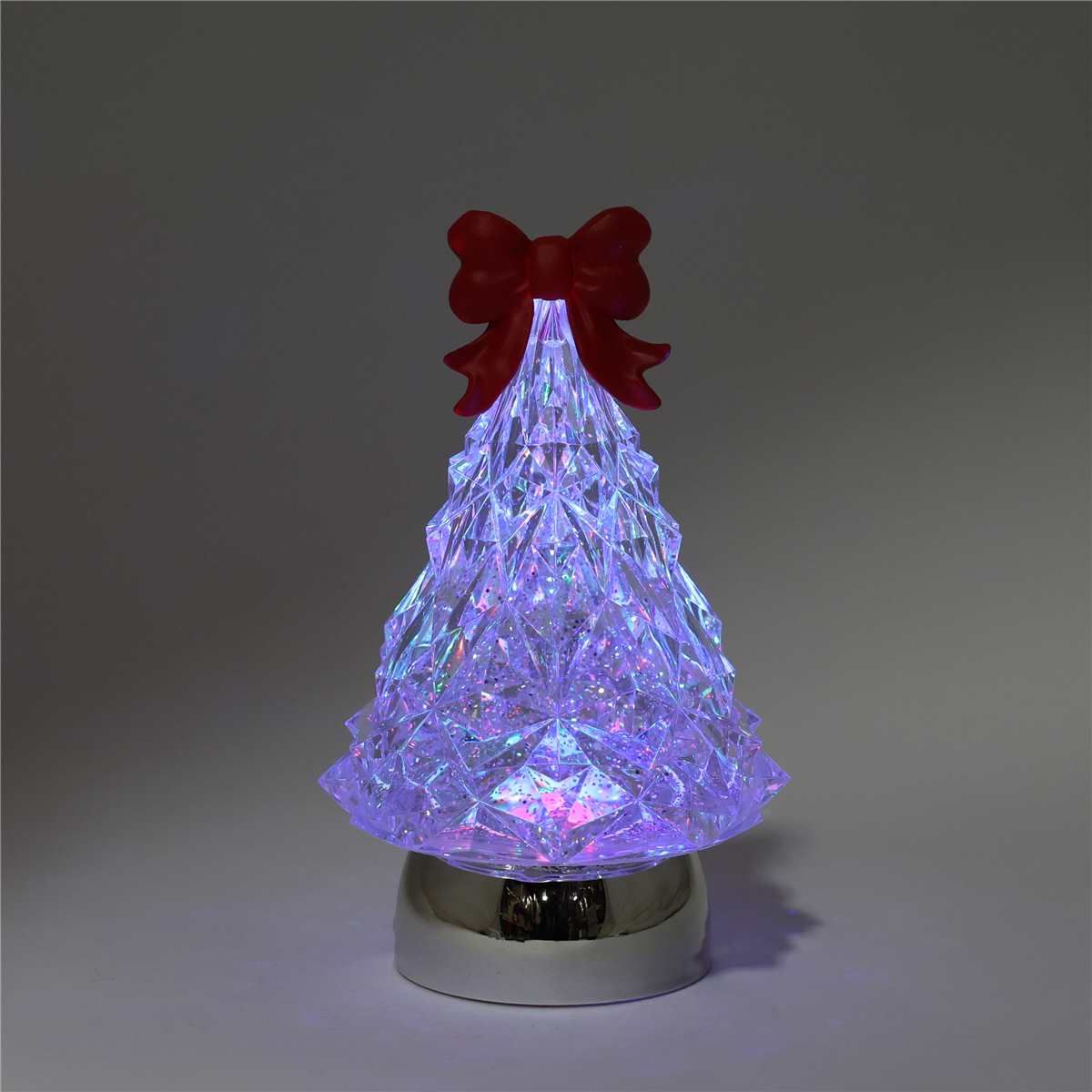 KDA1850 - ILLUMINATING SPINNING WATER TREE / RED BOW