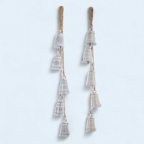 MX197513 - WHITE METAL BELL DOOR HANGER 2/ASST